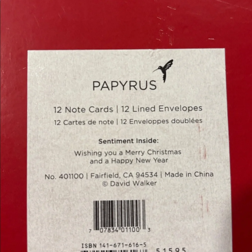 Papyrus Penguin and Tree Holiday Photo Insert Card Set.. NWT